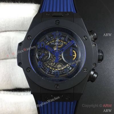 Swiss Replica Hublot Big Bang Unico King 45.5mm Black and Blue Watch